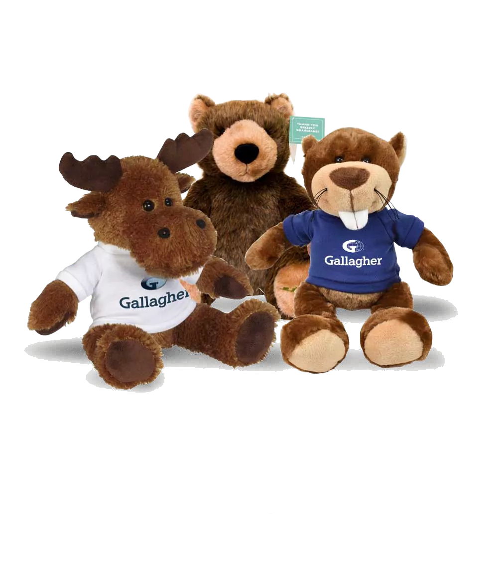 Plush Animals with Branded Shirt