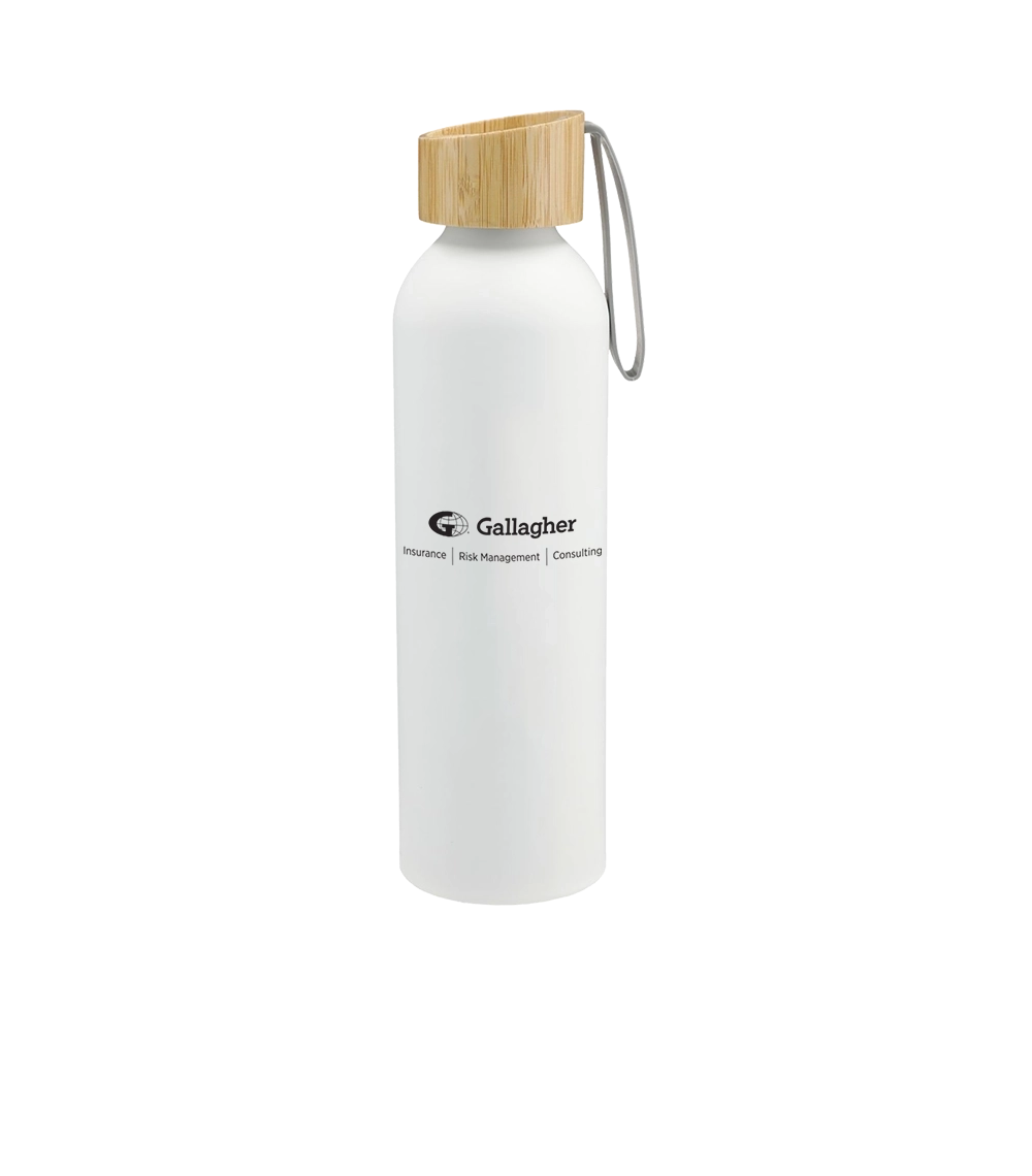 Ryze Aluminum Sports Water Bottle with FSC Bamboo Lid