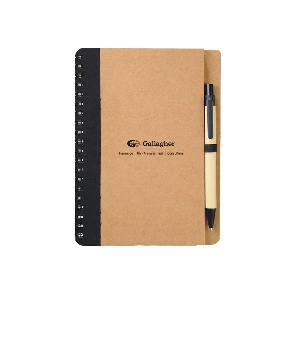 Eco-Friendly Spiral Notebook with Pen