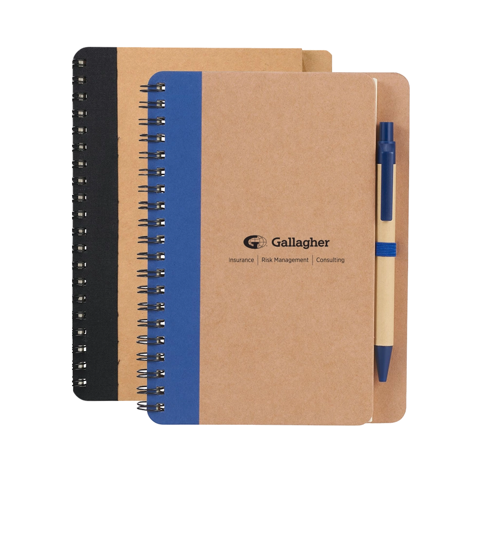 Eco-Friendly Spiral Notebook with Pen